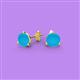 2 - Pema 5mm (0.72 ctw) Turquoise Martini Solitaire Stud Earrings 