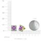 3 - Katheryn Amethyst and Diamond Halo Stud Earrings 