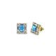 1 - Katheryn Blue Topaz and Diamond Halo Stud Earrings 