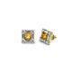 1 - Katheryn Citrine and Diamond Halo Stud Earrings 