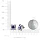 3 - Katheryn Iolite and Diamond Halo Stud Earrings 