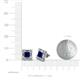 3 - Katheryn Blue Sapphire and Diamond Halo Stud Earrings 
