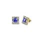 1 - Katheryn Tanzanite and Diamond Halo Stud Earrings 