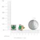 3 - Katheryn Emerald and Diamond Halo Stud Earrings 