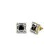 1 - Katheryn Black and White Diamond Halo Stud Earrings 