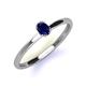 3 - Orla Oval Cut Blue Sapphire Solitaire Engagement Ring 