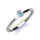 3 - Orla Oval Cut Aquamarine Solitaire Engagement Ring 
