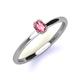 3 - Orla Oval Cut Pink Tourmaline Solitaire Engagement Ring 