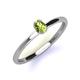 3 - Orla Oval Cut Peridot Solitaire Engagement Ring 