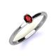 3 - Orla Oval Cut Red Garnet Solitaire Engagement Ring 