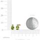 3 - Ailey Peridot and Diamond Two Stone Stud Earrings 