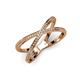 3 - Faina Bold Criss Cross Beaded Ring 