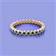2 - Zhuri 2.00 mm Blue Diamond Eternity Band 