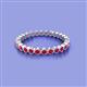 2 - Zhuri 2.00 mm Ruby Eternity Band 