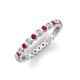 3 - Zhuri 2.00 mm Ruby and Diamond Eternity Band 