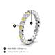 4 - Zhuri 2.40 mm Yellow and White Diamond Eternity Band 