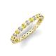 3 - Zhuri 2.00 mm Yellow Diamond and White Lab Grown Diamond Eternity Band 
