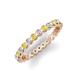 3 - Zhuri 2.00 mm Yellow Diamond and White Lab Grown Diamond Eternity Band 