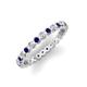 6 - Zhuri 2.00 mm Blue Sapphire and Lab Grown Diamond Eternity Band 