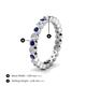4 - Zhuri 2.40 mm Blue Sapphire and Lab Grown Diamond Eternity Band 