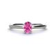 1 - Orla Oval Cut Pink Sapphire Solitaire Engagement Ring 
