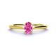 1 - Orla Oval Cut Pink Sapphire Solitaire Engagement Ring 