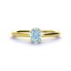1 - Orla Oval Cut Aquamarine Solitaire Engagement Ring 