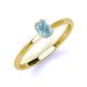 3 - Orla Oval Cut Aquamarine Solitaire Engagement Ring 