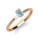 3 - Orla Oval Cut Aquamarine Solitaire Engagement Ring 