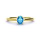 1 - Orla Oval Cut Blue Topaz Solitaire Engagement Ring 