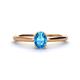1 - Orla Oval Cut Blue Topaz Solitaire Engagement Ring 