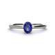 1 - Orla Oval Cut Iolite Solitaire Engagement Ring 