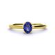 1 - Orla Oval Cut Iolite Solitaire Engagement Ring 