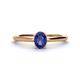 1 - Orla Oval Cut Iolite Solitaire Engagement Ring 