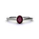 1 - Orla Oval Cut Rhodolite Garnet Solitaire Engagement Ring 