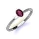 3 - Orla Oval Cut Rhodolite Garnet Solitaire Engagement Ring 