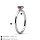 4 - Orla Oval Cut Rhodolite Garnet Solitaire Engagement Ring 