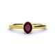 1 - Orla Oval Cut Rhodolite Garnet Solitaire Engagement Ring 