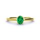 1 - Orla Oval Cut Emerald Solitaire Engagement Ring 