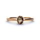 1 - Orla Oval Cut Smoky Quartz Solitaire Engagement Ring 