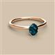 2 - Orla Oval Cut London Blue Topaz Solitaire Engagement Ring 