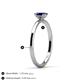 4 - Orla Oval Cut Blue Sapphire Solitaire Engagement Ring 
