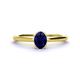 1 - Orla Oval Cut Blue Sapphire Solitaire Engagement Ring 