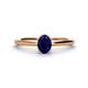 1 - Orla Oval Cut Blue Sapphire Solitaire Engagement Ring 