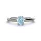 1 - Orla Oval Cut Aquamarine Solitaire Engagement Ring 