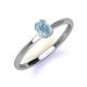 3 - Orla Oval Cut Aquamarine Solitaire Engagement Ring 