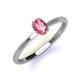 3 - Orla Oval Cut Pink Tourmaline Solitaire Engagement Ring 