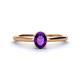 1 - Orla Oval Cut Amethyst Solitaire Engagement Ring 