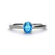 1 - Orla Oval Cut Blue Topaz Solitaire Engagement Ring 