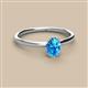 2 - Orla Oval Cut Blue Topaz Solitaire Engagement Ring 